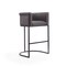 Manhattan Comfort Cosmopolitan Barstool in Pebble and Black BS015-PE - alternate 1